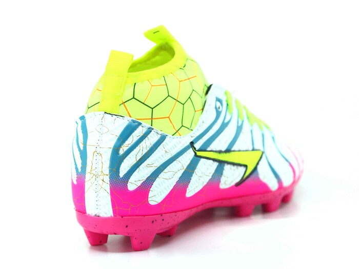 By Soccers Merdane 2060 Çoraplı Krampon Ayakkabı Beyaz - Fuşya - 3