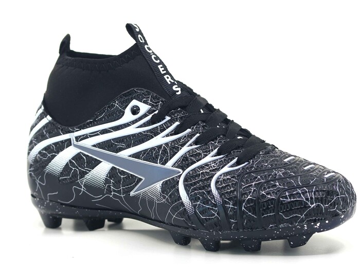 By Soccers Merdane 2060 Çoraplı Krampon Ayakkabı Siyah - Beyaz - 1