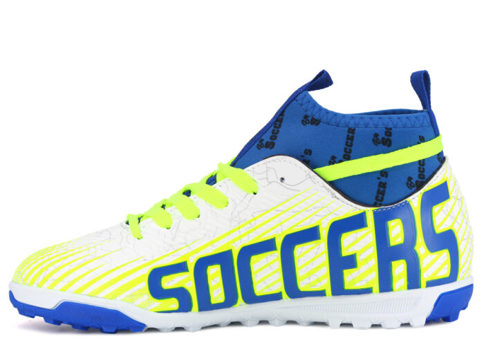By Soccers Merdane F35 Çoraplı Halı Saha Ayakkabısı Beyaz - Saks Mavi - 2
