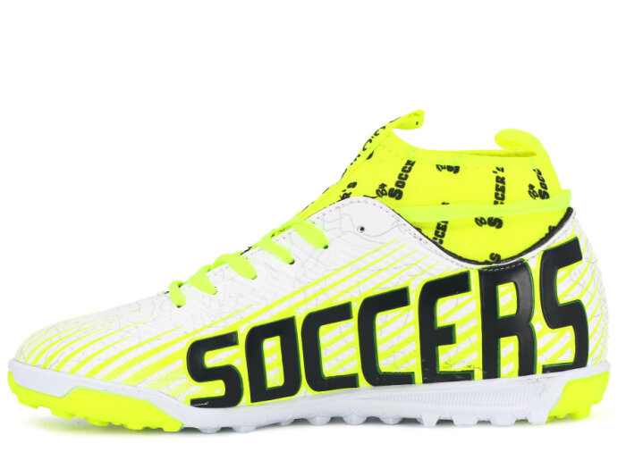 By Soccers Merdane F35 Çoraplı Halı Saha Ayakkabısı Beyaz - Sarı - 2