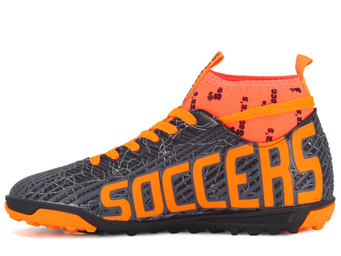 By Soccers Merdane F35 Çoraplı Halı Saha Ayakkabısı Siyah - Turuncu - 2
