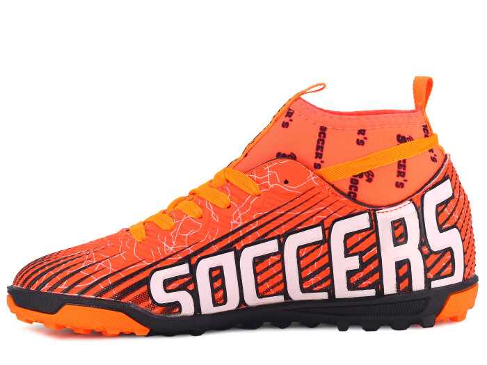 By Soccers Merdane F35 Çoraplı Halı Saha Ayakkabısı Turuncu - Beyaz - By Soccers (1)