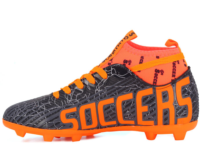 By Soccers Merdane F35 Çoraplı Krampon Ayakkabı Siyah - Turuncu - By Soccers (1)