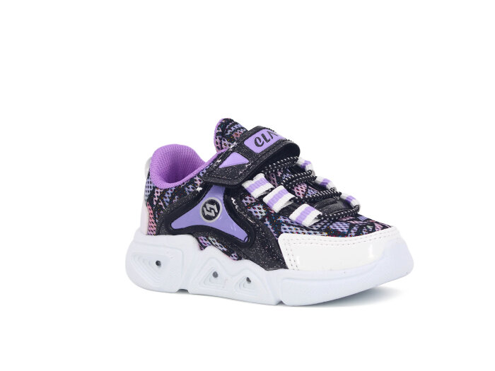 Callion Bebe 2304 Işıklı Anorak Spor Ayakkabı Lila - Beyaz - Siyah - Callion