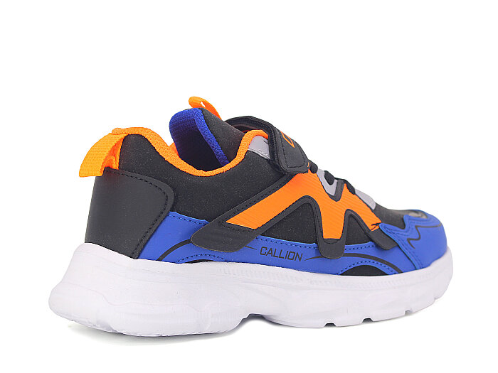 Callion Filet 1126 Cilt Spor Ayakkabı Siyah - Saks Mavi - Turuncu - 3