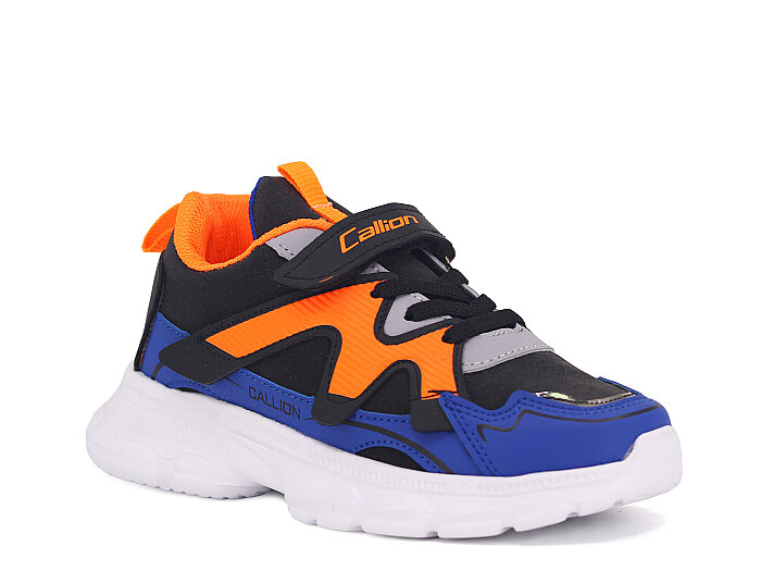Callion Filet 1126 Cilt Spor Ayakkabı Siyah - Saks Mavi - Turuncu - Callion