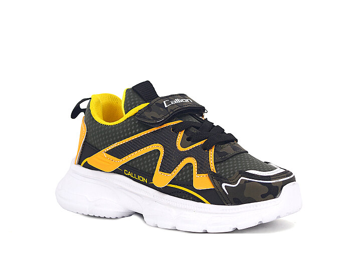 Callion Patik 1126 Cilt Spor Ayakkabı Haki - Sarı - Callion