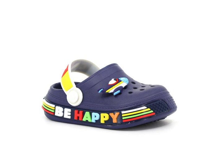 Calx Bebe EB9010 Yanı Şeritli Cross Terlik Lacivert - 1