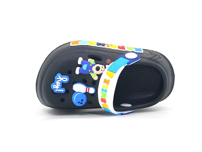 Calx Bebe EB9046 Resimli Erkek Eva Cross Terlik Siyah - Calx (1)