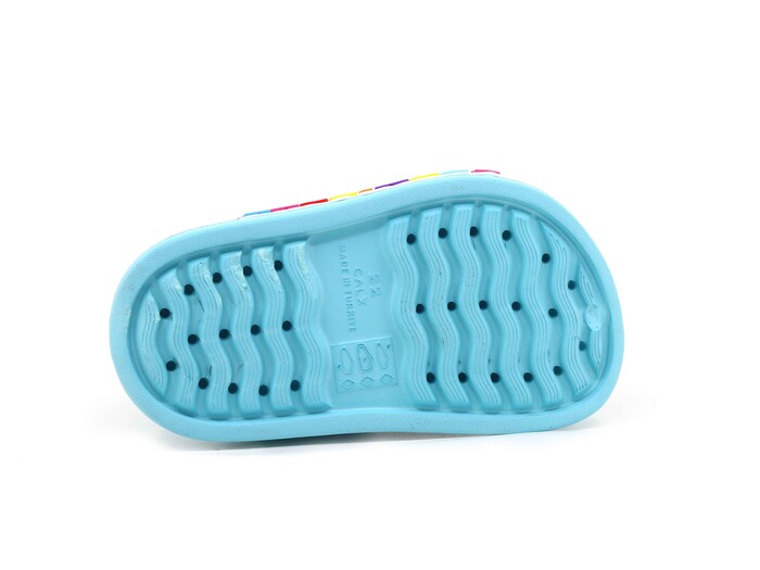 Calx Bebe EB9047 Resimli Eva Cross Terlik Mint Mavi - 3