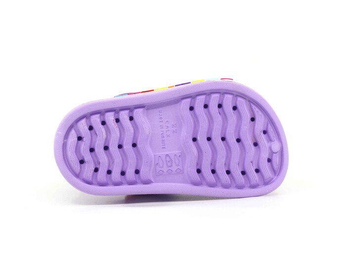 Calx Bebe EB9047 Resimli Eva Cross Terlik Mor