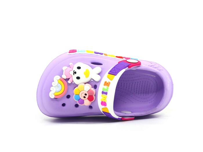 Calx Bebe EB9047 Resimli Eva Cross Terlik Mor
