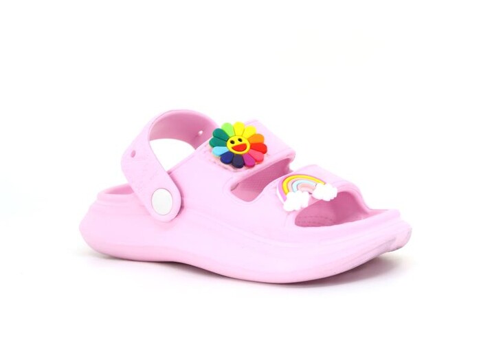 Calx Patik EB9060 Çift Bantlı Eva Döngülü Terlik Pembe - 1