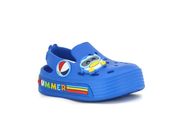 Calx Bebe EB9070 Topuklu Eva Cross Terlik Royal Mavi - Calx