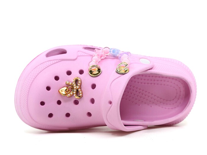 Calx Filet EF6990 Taşlı Eva Cross Terlik Pembe