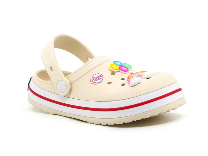Calx Filet EF7010 Yanı Şeritli Enjeksiyon Eva Cross Terlik Blond