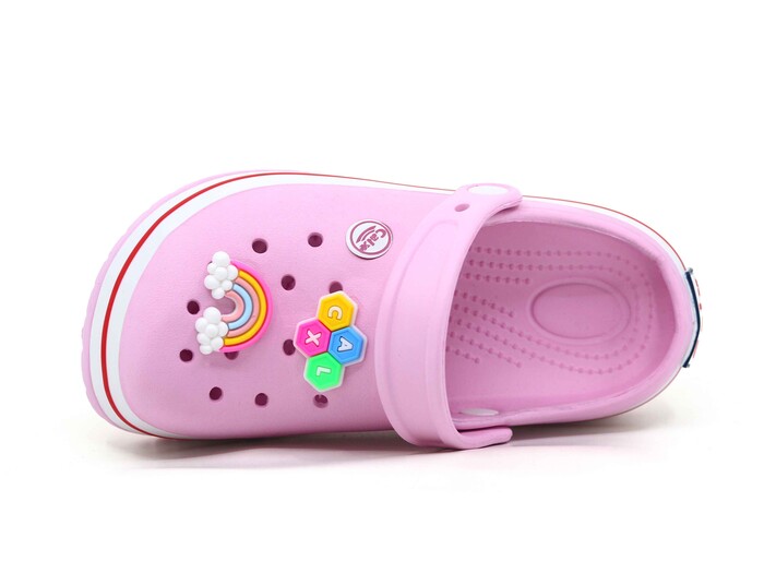 Calx Filet EF7010 Yanı Şeritli Enjeksiyon Eva Cross Terlik Pembe