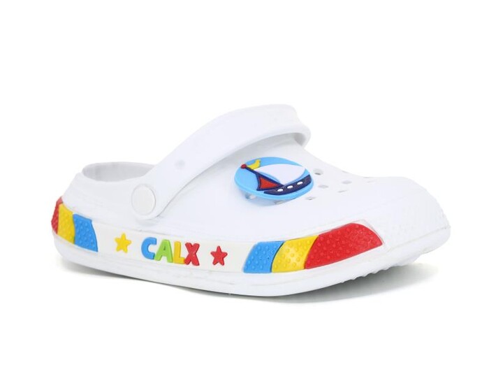 Calx Filet EF7020 Yanı Şeritli Enj. Eva Cross Terlik Beyaz - 1