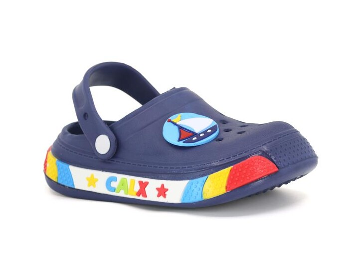 Calx Filet EF7020 Yanı Şeritli Enj. Eva Cross Terlik Lacivert 