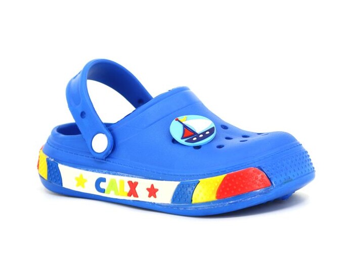 Calx Filet EF7020 Yanı Şeritli Enj. Eva Cross Terlik Royal Mavi - Calx