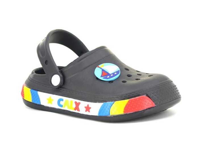 Calx Filet EF7020 Yanı Şeritli Enj. Eva Cross Terlik Siyah - 1