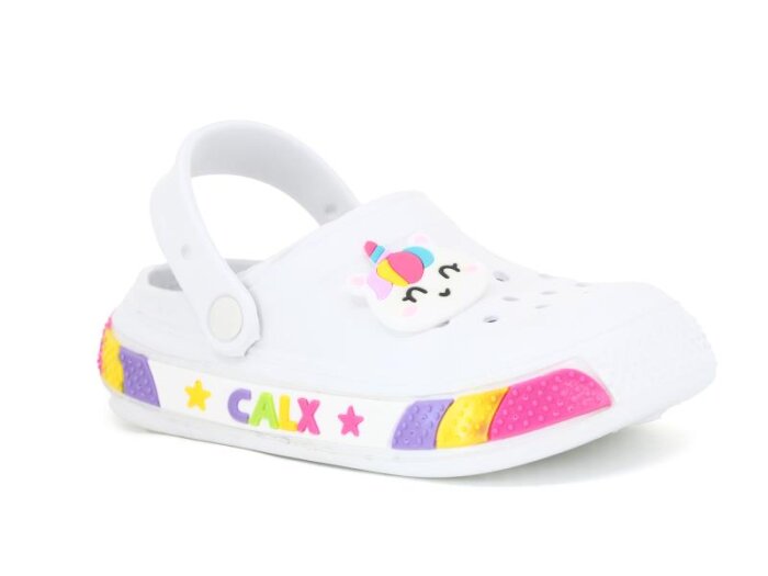 Calx Filet EF7030 Sabo Yanı Şeritli Enj. Eva Cross Terlik Beyaz - Calx