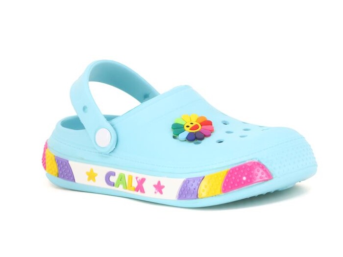 Calx Filet EF7030 Sabo Yanı Şeritli Enj. Eva Cross Terlik Mint Mavi - Calx