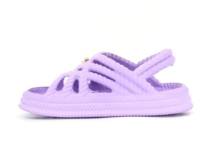 Calx Filet EF7070 Hasır Örgülü Eva Sandalet Mor - Thumbnail