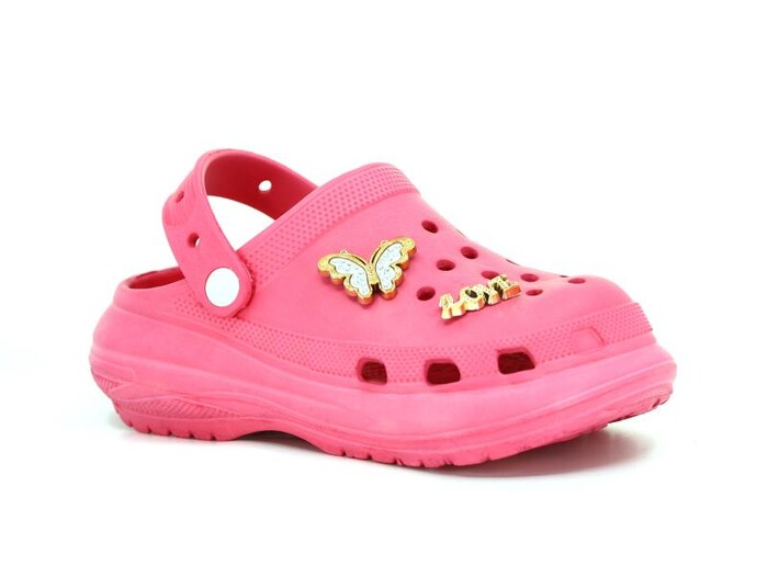 Calx Filet EF7090 Platform Taşlı Kelebekli Eva Cross Terlik Kavun - Calx