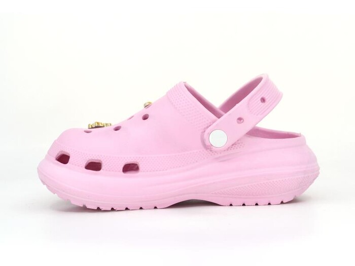 Calx Filet EF7090 Platform Taşlı Kelebekli Eva Cross Terlik Pembe - Calx (1)