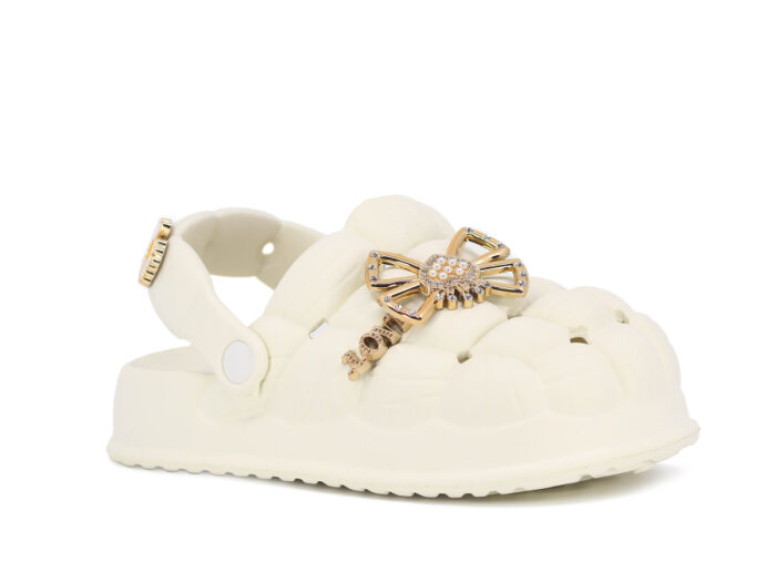 Calx Filet EF7170 Taşlı Eva Cross Terlik Krem - 1