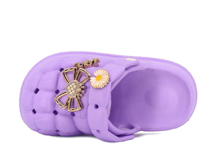 Calx Filet EF7170 Taşlı Eva Cross Terlik Mor - Calx (1)