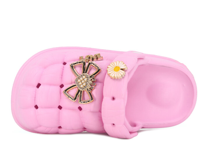 Calx Filet EF7170 Taşlı Eva Cross Terlik Pembe - Calx (1)
