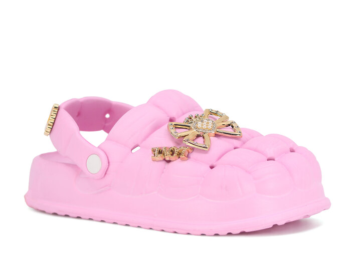 Calx Filet EF7170 Taşlı Eva Cross Terlik Pembe - Calx