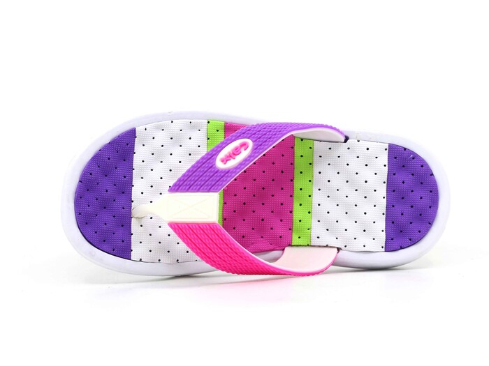 Calx Filet F660 Eva Parmak Arası Terlik Beyaz - Mor - Calx (1)