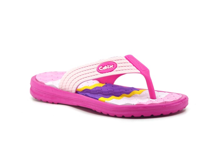 Calx Filet F660 Eva Parmak Arası Terlik Fuşya - Beyaz - 1