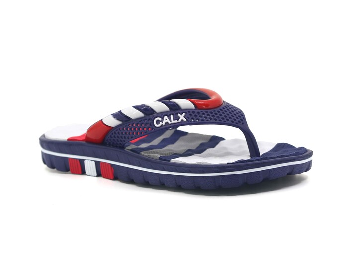 Calx Filet F790 Lux Eva Parmak Arası Terlik Lacivert - Kırmızı - 1