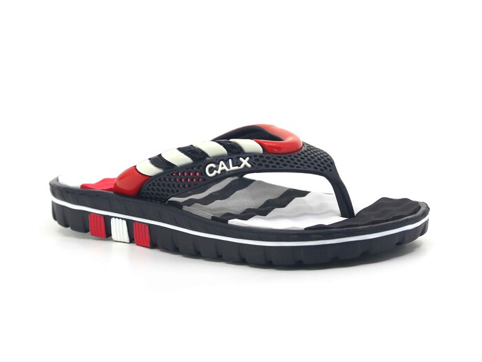 Calx Filet F790 Lux Eva Parmak Arası Terlik Siyah - Kırmızı - Calx