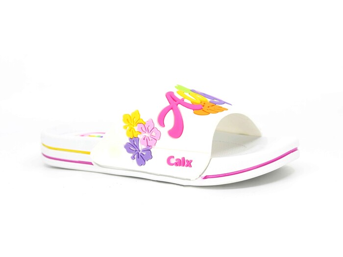 Calx Filet FK-05 Lux Kaydırmaz Terlik Beyaz - Calx