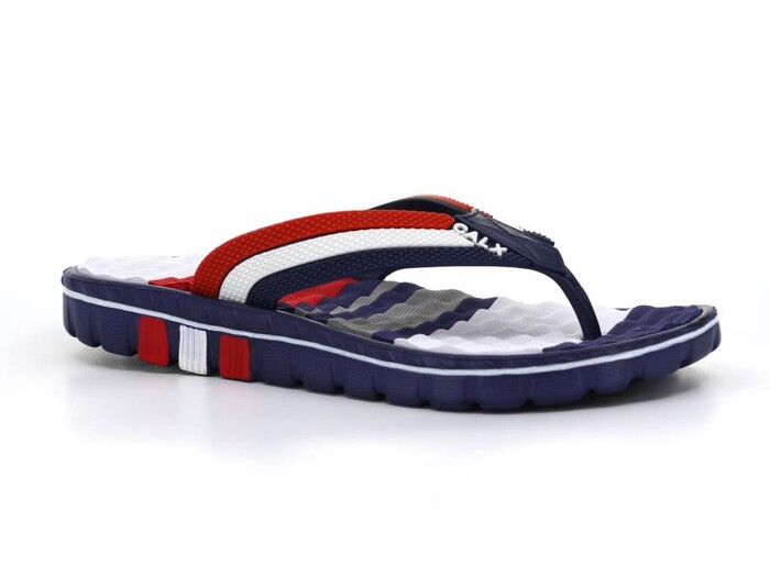 Calx Garson G550 Masajlı Eva Parmak Arası Terlik Lacivert - Kırmızı - Calx