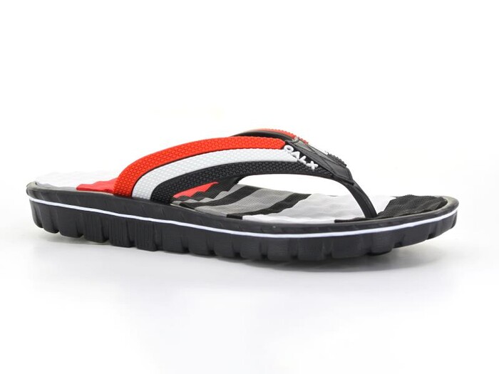 Calx Garson G550 Masajlı Eva Parmak Arası Terlik Siyah - Kırmızı - Calx