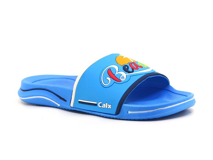 Calx Garson GK05 Beach Lüks Kaydırmaz Terlik Mavi - Calx