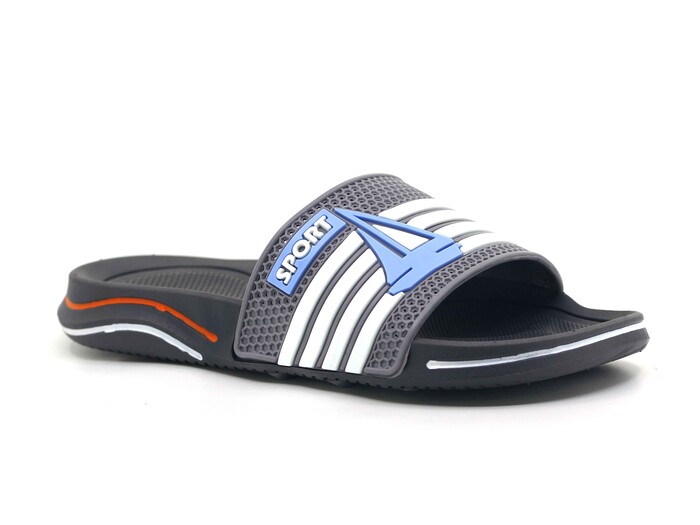 Calx Garson GK06 Sport Delikli Lüks Kaydırmaz Terlik Gri - Calx