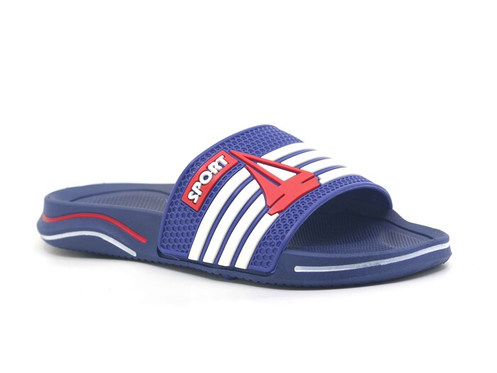 Calx Garson GK06 Sport Delikli Lüks Kaydırmaz Terlik Lacivert - Calx