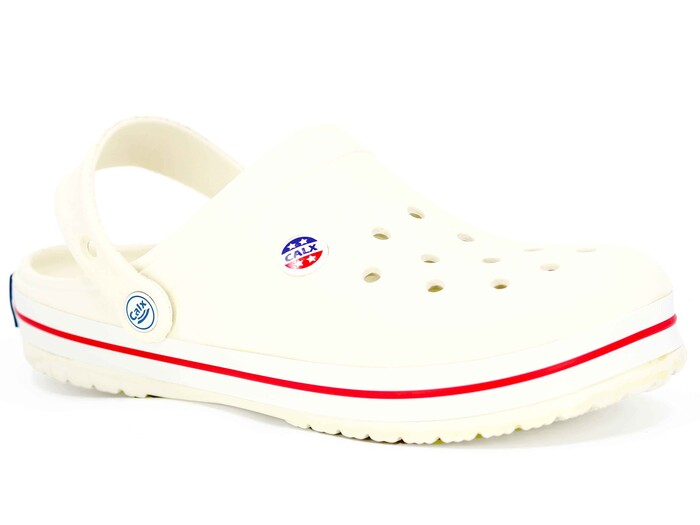 Calx Merdane EM4005 Tek Taban Sabo Poşetli Cross Terlik Krem - Calx