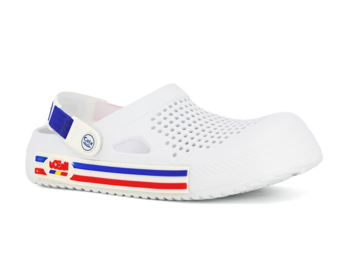 Calx Merdane EM4100 Enjeksiyon Eva Sabo Cross Terlik Beyaz 