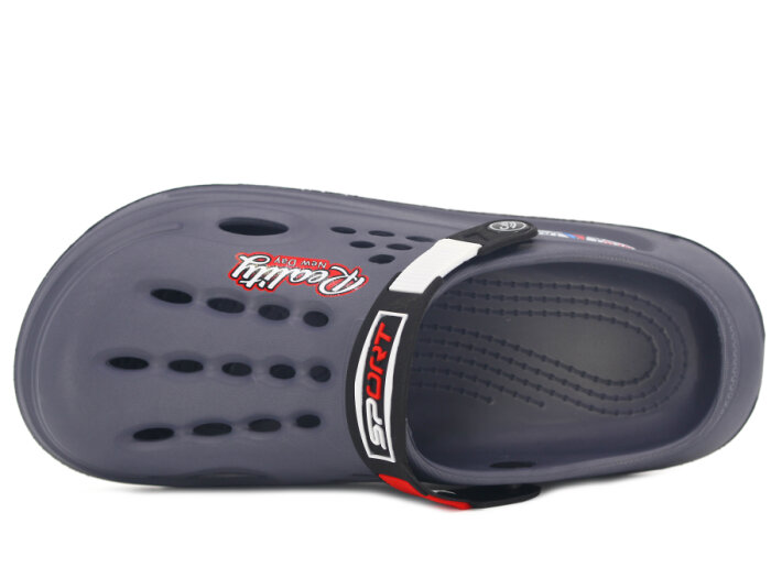 Calx Merdane EM4105 Enjeksiyon Eva Sabo Cross Terlik Koyu Gri - 2