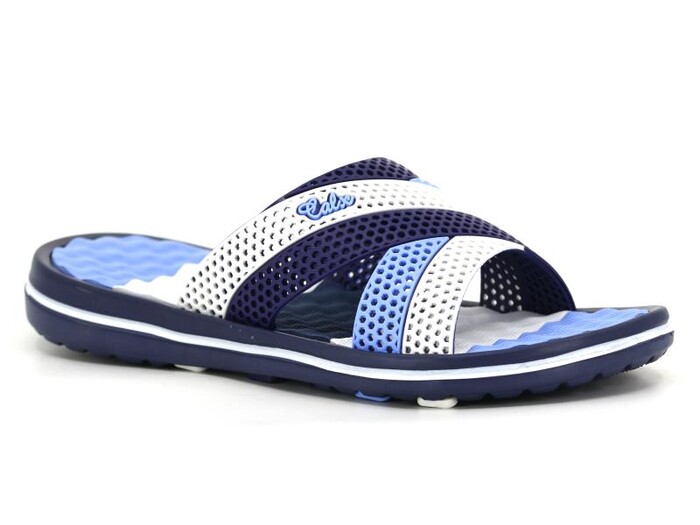 Calx Merdane M105 Masajlı Lux Eva Terlik Lacivert - Mavi 