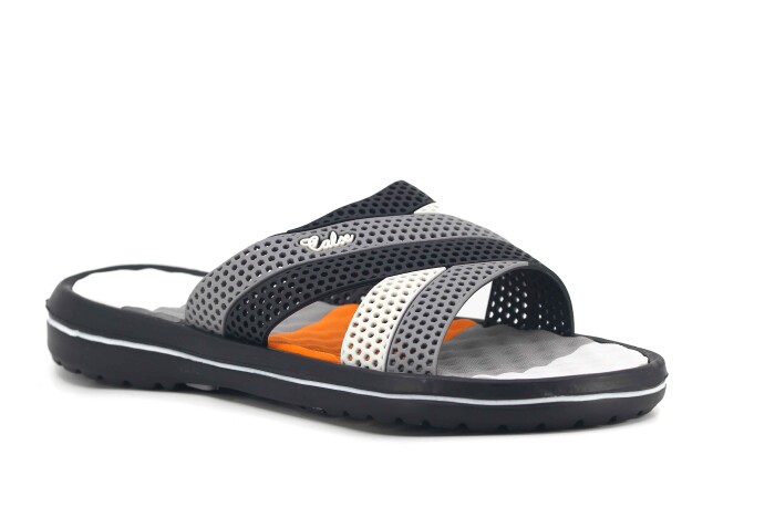 Calx Merdane M105 Masajlı Lux Eva Terlik Siyah - Gri - Calx