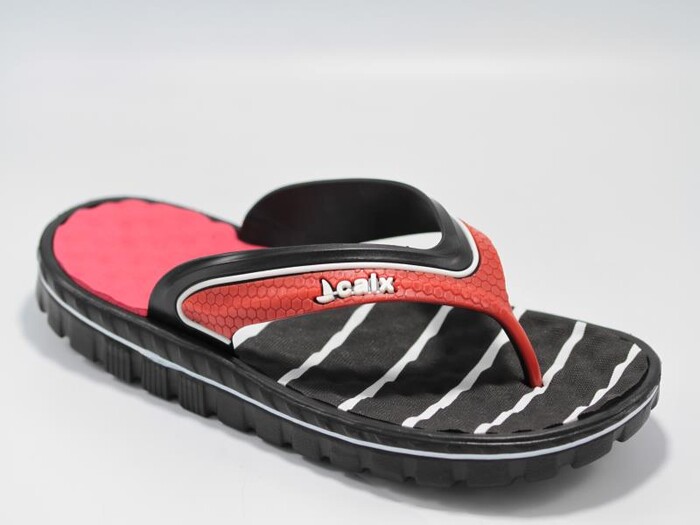 Calx Merdane M120 Masajlı Parmak Arası Terlik Siyah - Beyaz